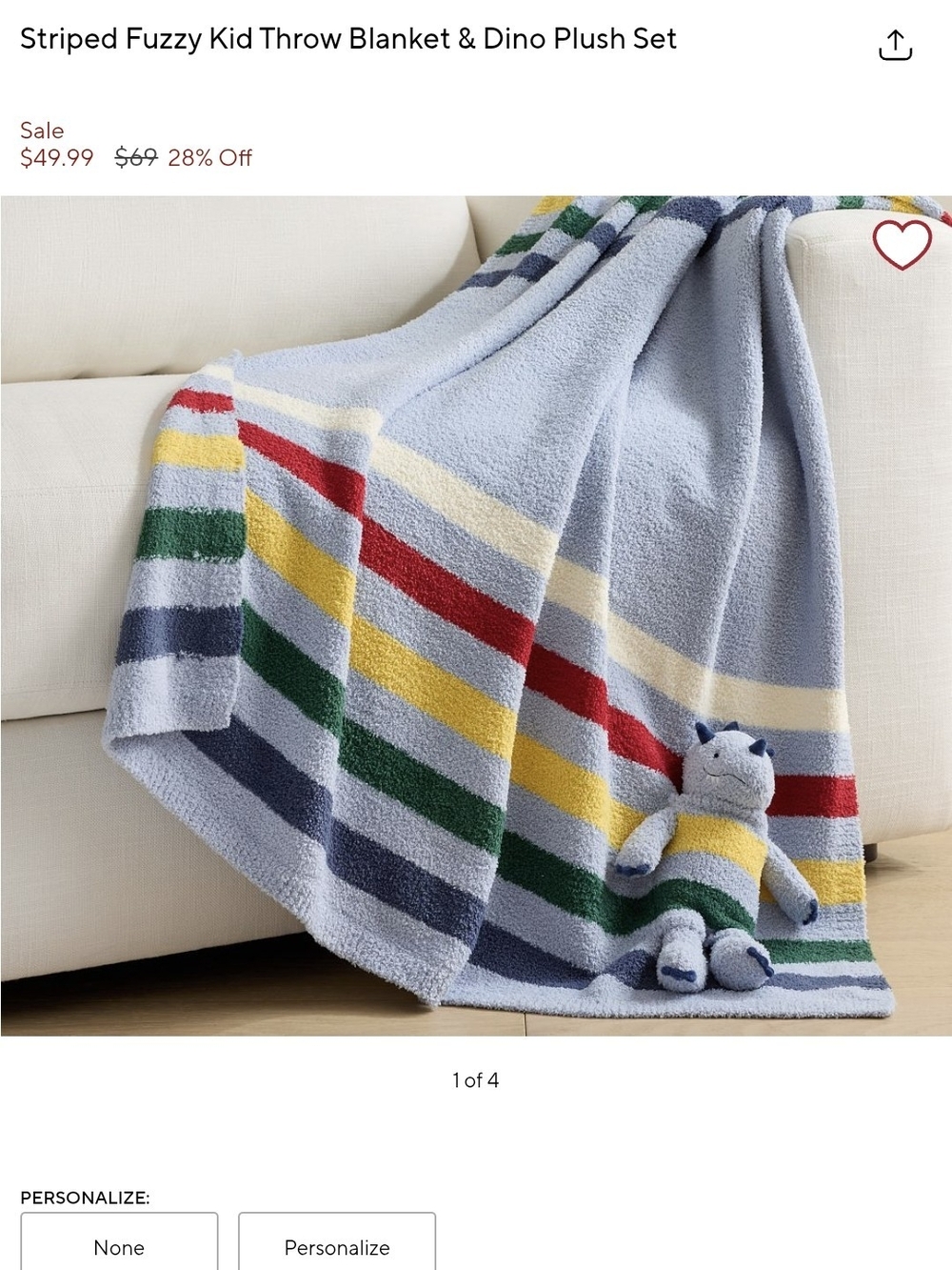 New Pottery Barn Baby Blanket
